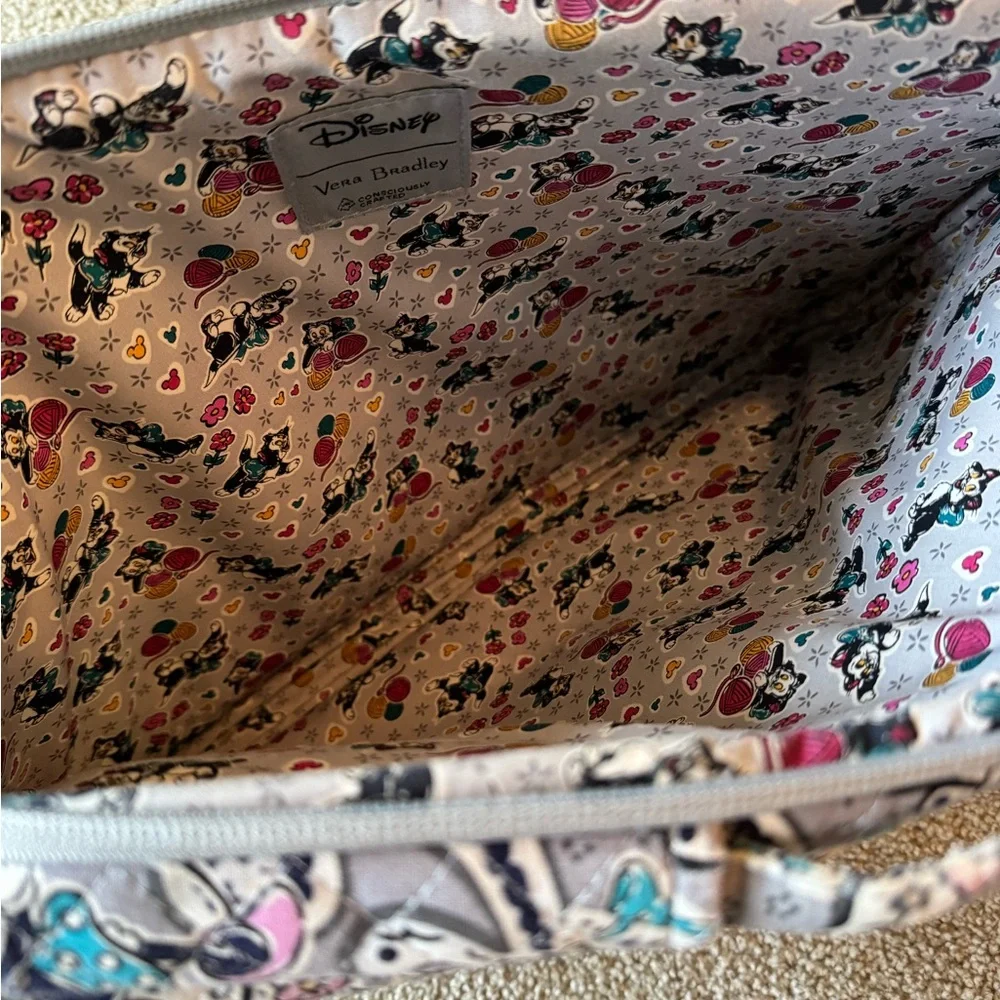 Vera Bradley Darling Mickey Minnie Mouse & Figaro Piccadilly Laptop Handle Bag - Picture 6 of 10